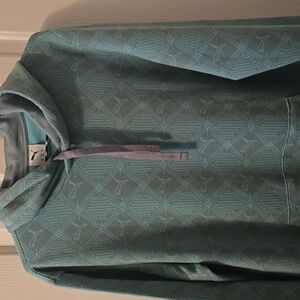 PUMA BRAND SIGNATURE MEN'S GREEN PULLOVER HOODIE SIZE MEDIUM